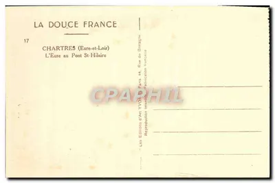 Chartres (Eure-et-Loir) — Eure przy Mostach św. Hilary — Éditions d’Art YVON — Rewers