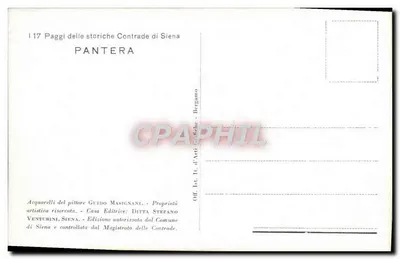 Guillaume de Pantera — Siena — wydanie Contrade de Sienne — Rewers