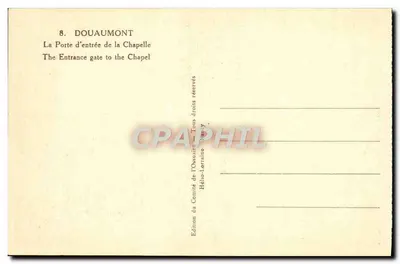 Douaumont — Capela — Edição do Comitê do Ossuário Hého-Lorraine — Verso