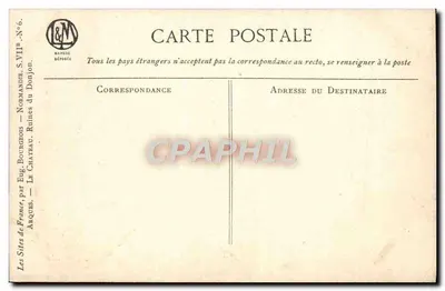 Ruínas do castelo de Arques — Normandia — por Eugène Bourgeois, série VIIb, n°6 — Verso