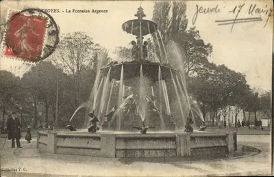 Troyes - Fontanna Argence — wydawca nieznany, numer serii nie widoczny