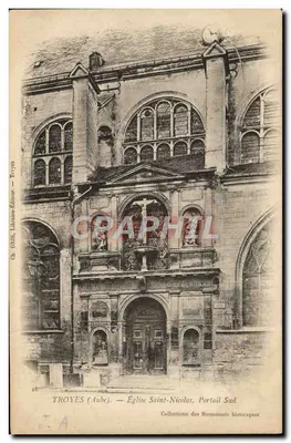 Troyes (Aube) — Katedra św. Nikodema, Południowy Portal — Ch. Gills, Wydawca-Księgarnia, Troyes, nr 28