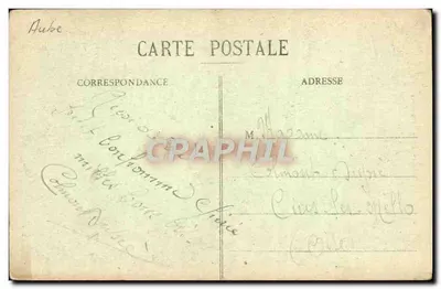 Troyes - Rue Champeaux — widok ulicy z budynkiem z belami — kolekcja F.G. — Rewers