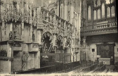 Troyes — Katedra św. Marii Magdaleny — jubé i organy