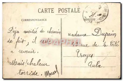 Vendeuvre-sur-Barse (Aube) — As Fontes da Barse, afluente da Sena, sob o Castelo — editor desconhecido — Verso