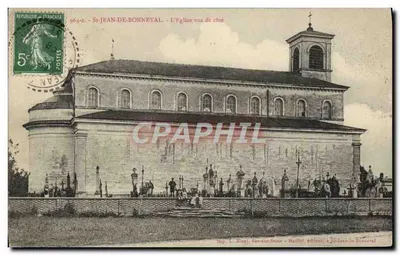 St-Jean-de-Bonneval - A Igreja vista de lado — H. Dicat, Bar-sur-Seine, editor, em St-Jean-de-Bonneval