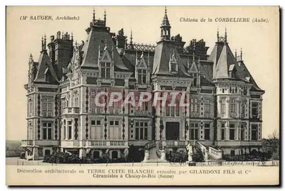 Castelo de la Cordelière (Aube) — Decoração arquitetônica em tijolo branco — Gilardoni Fils et C°, Choisy-le-Roi