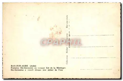 Fontaine Ste-Germaine — Bar-sur-Aube — wydawca Cim — Rewers