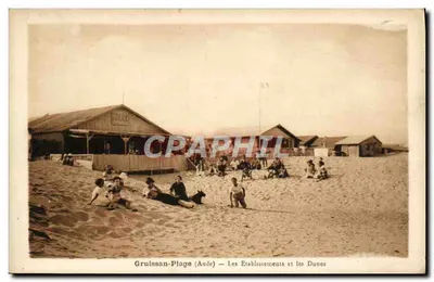 Gruissan-Plage (Aude) — Os Estabelecimentos e as Dunas — L. Monnier, fotógrafo