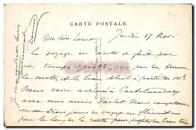 Castelnaudary — ulica narodowa — L'Aude Illustre — wydawca A. Poux, nr 8 — Rewers