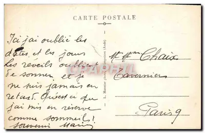Gruissan (Aude) — Um canto da Praia e o Canal — L. Monnier, Lirepeisset — Verso