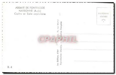 Abbaye de Fontfroide — Klasztor i Sala kapitularna — Les Editions d'Art, Paryż — Rewers