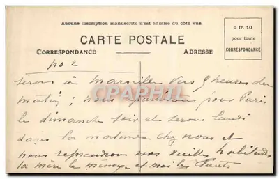 Narbonne (Aude) — Um canto da Cidade — Edição L. B. Lajou — Verso