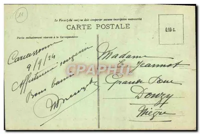 Miasto Carcassonne — Ogólny widok z północy — E. Roudière, wydawca — Rewers
