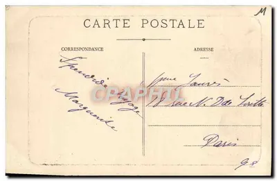 Cité de Carcassonne — Wieża Inkwizycji i Dolna Miasto — E. Roudière, wydawca — Rewers
