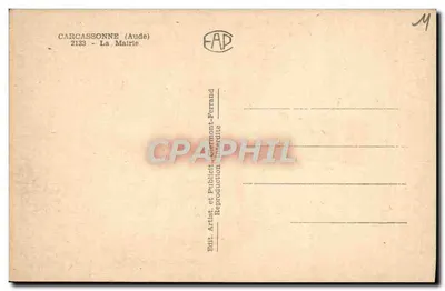 Carcassonne — A Prefeitura — Editor e Publicidade Ferrand — Verso