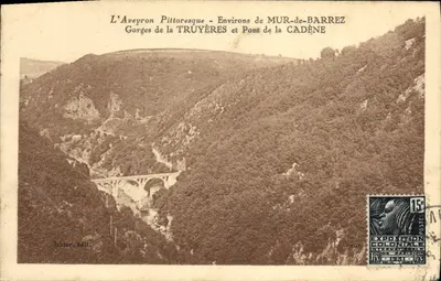 Gorges da Truyères e Ponte da Cadène — Arredores de Mur-de-Barrez — Lithier, editor