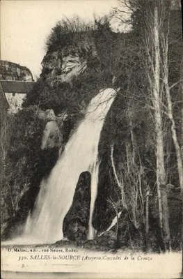 Cascata da Crouza — Sallles-la-Source (Aveyron) — D. Malzac, rua Nova, Rodez, n°330