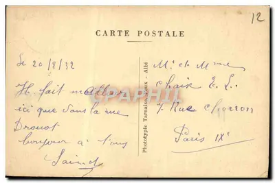 Saint-Affrique — Ogólna Wizyta — Ilustrowany Aveyron, P. X. n°5394 — Rewers