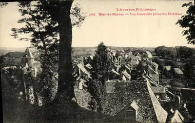Mur-de-Barrez — Vista Geral tirada do Castelo — L'Aveyron Pittoresque, n°2563
