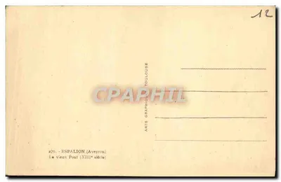 Espalion — Stary Most (XIII wiek) — Arts Graphioulouse — Rewers