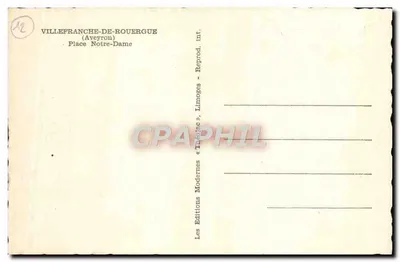 Villefranche-de-Rouergue (Aveyron) — vista sob as arcadas — Théo Jac — Verso
