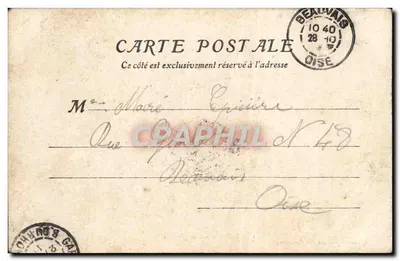 Bilhete postal antigo Istres Vista Geral — Verso