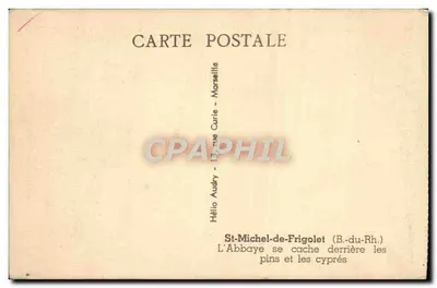St-Michel-de-Frigolet — Abbatia ukryta za sosnami i cyprysami — Hélio Audry, Marseille — Rewers