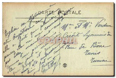 Châteaurenard-de-Provence — Igreja e Prefeitura — Editor: A. Goujon, n° 24 — Verso