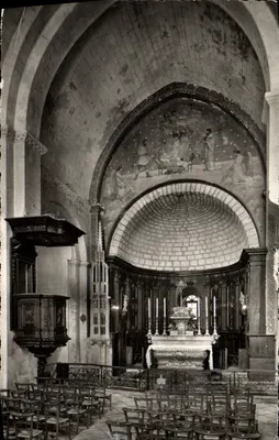 Saint-Andiol (B.-du-R.) — Interior da Igreja (século XII) — Sociedade Edições de França, n° 7823