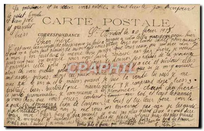 Arlésienne — portrait de profil d'une femme en costume traditionnel — éditeur imprimeur non identifié — Rewers