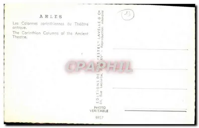 Arles — Le colonne corinzie del teatro antico — Editore Estel — Verso