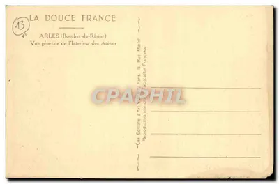 Arles — Ogólny widok wnętrza Arenów — Éditions d'Art Vérité, Paryż — Rewers
