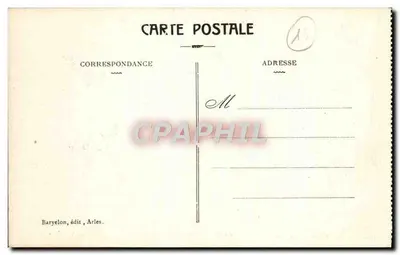Arles — Vista Geral e o Rio Rône — Baryelon, editor Arles — Verso