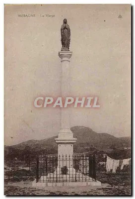 Aubagne - A Virgem — estátua sobre coluna — editor AD