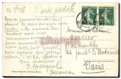 Salève — El paso de la Escalera — J.J. 912 — Reverso