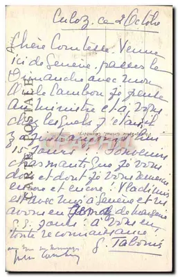 Culoz (Ain) — Château du Colombier — 3411 — Verso