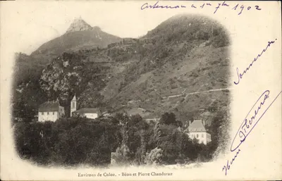 Environs de Culoz - Béon e Pierre Chanduraz — Carta postal datada de 1º de julho de 1902