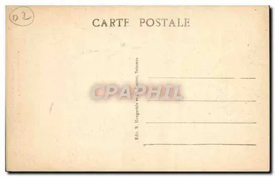 Soissons - Fachada da Catedral — Ruínas góticas com roseira e torre circular inserida — Editor B. Nongrède e Larrut, Soissons — Verso