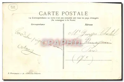 Uscita del Vecchio Castello — Castello-Thierry — J. Bourgogne, c. p. — Verso
