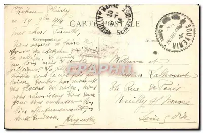 Château-Thierry — Widok na Zamek — Wydawca G. Albrecht, n°25 — Rewers