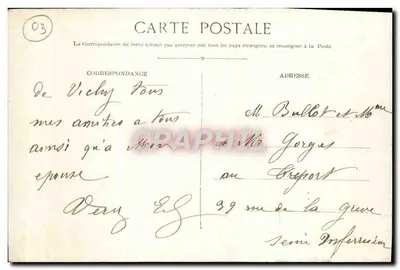 Vichy — Novo Parque. Lago dos Cisnes — B. M. editor — Verso