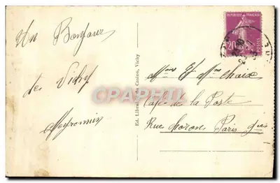 Vichy — Aleja w Parku — Wyd. Książnica Kasyna, Vichy, nr 17 — Rewers
