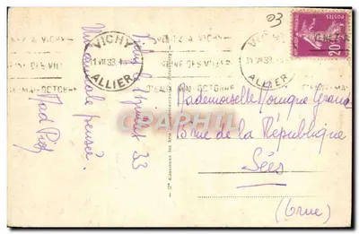 Vichy - A Pergola — Casino das Flores — editor Vichy, n° 166 — Verso