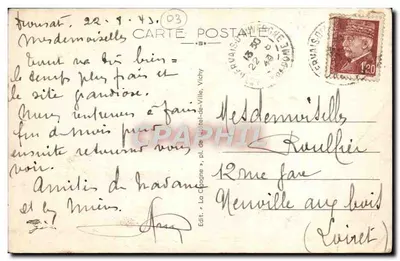 Las Gorges de CHOUVIGNY — El Túnel y las orillas de la Sioule — Editor La Céopagne, pl. de l'Hôtel-de-Ville, Vichy — Reverso