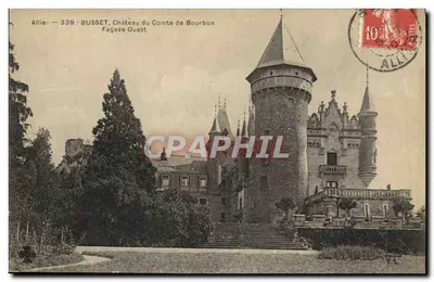 Allier — 339 - Busset, Castelo do Conde de Bourbon — Fachada Oeste