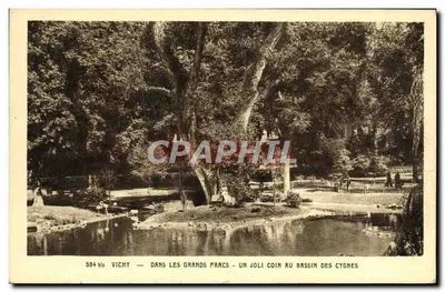Vichy — Nos grandes parques — um lindo canto no lago dos cisnes