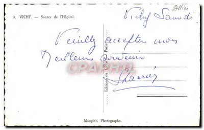 Vichy — Źródło Szpitalne — Wydawnictwo Globe, Paryż — Rewers
