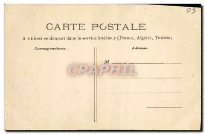 Estátua de Hércules — Capela do Liceu Banville — F. Paquet, editor Moulins, n°7 — Verso
