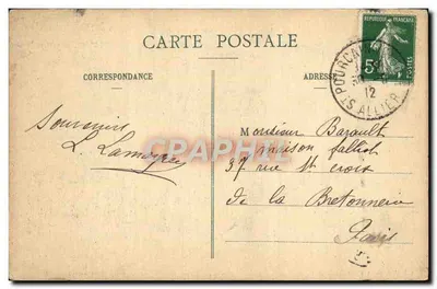 Moulin - Bairro Villars — editor Le Pétillat, n° 121 — Verso